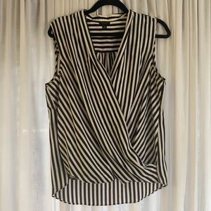 Ann Taylor Size Large Black and White Top